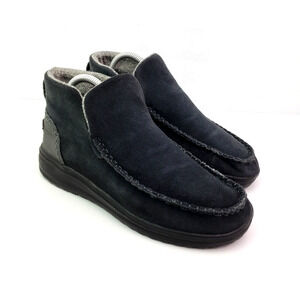 Hey Dude Denny Womens Size 9 Black Suede Slip On Casual Bootie Shoes